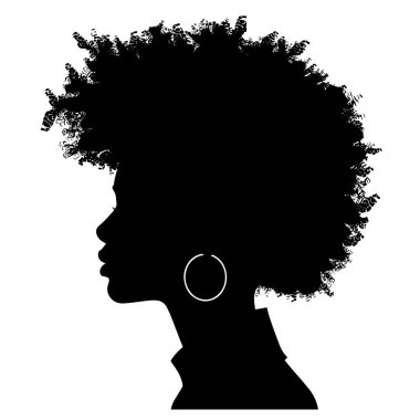 Bir Afro 'nun vektör silueti