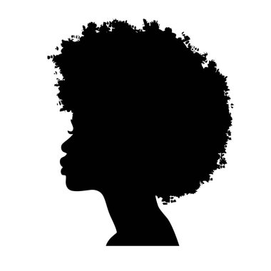Bir Afro 'nun vektör silueti