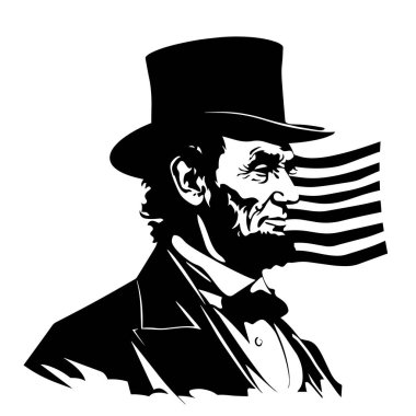 Bir Amerikan tarihinin vektör silueti