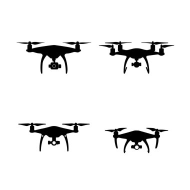 Drone Simgesinin vektör silueti