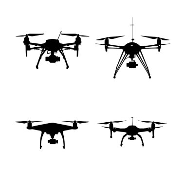 Bir Teftiş Dronunun vektör silueti