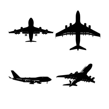 Jumbo Jet 'in vektör silueti