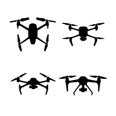 Mikro Drone 'un vektör silueti