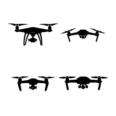 Mini Drone 'un vektör silueti