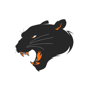 Panther Angry silhouette vector illustration clipart