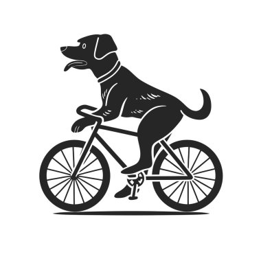 Köpek Bisikleti Silüet vektör çizimi