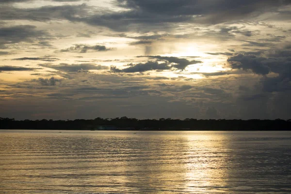 stock image The golden light of the sun is shining in the river.  This natural beauty captivates anyone.