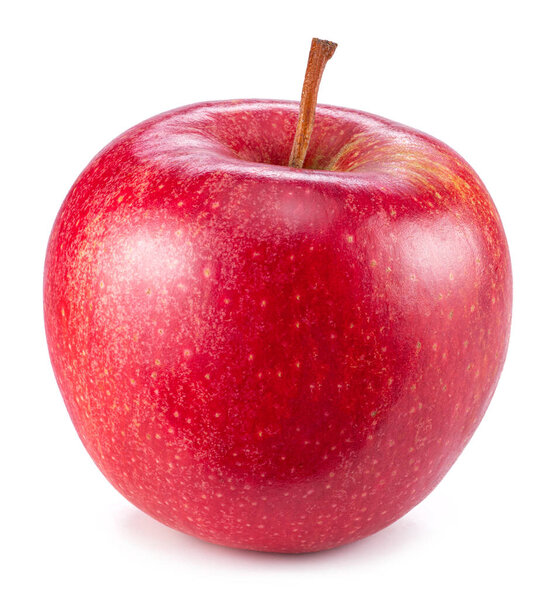 Red apple isolated on white background.