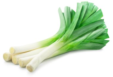 Leek stems isolated on white background. clipart