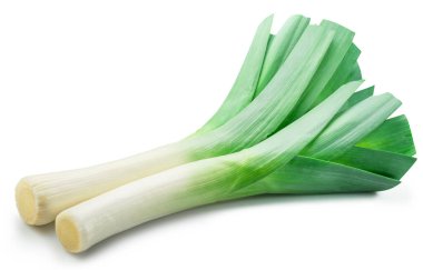 Leek stems isolated on white background. clipart