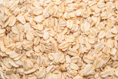 Yuvarlanmış yulaf ya da yulaf ezmesi. Yaklaş..