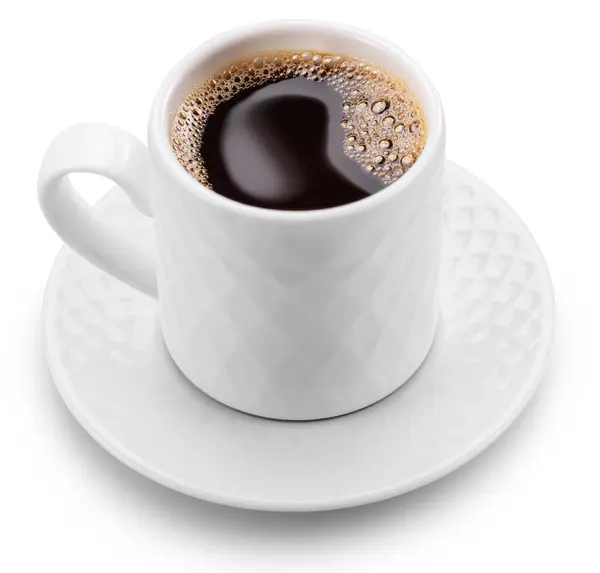 stock image Cup of coffee isolated on white background. File contains clipping path.