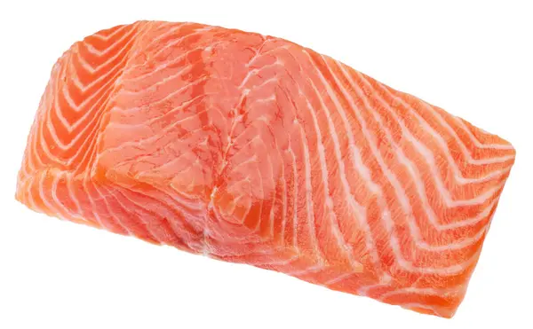 stock image Salmon, fresh salmon fillet isolated on white background. File clipping path.