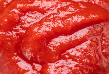 Domates sosu ya da ketçap yakın plan. Gıda arkaplanı.