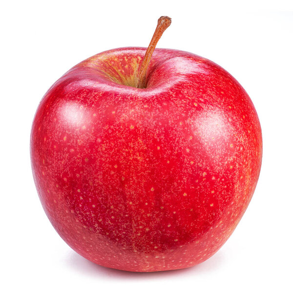 Red apple isolated on white background.