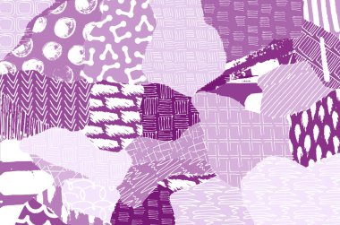 Soyut siyah konturlar, el vektör desen çizdi. Geometrik tarzı Retro soyut desen. Soyut çok renkli geometrik desen.