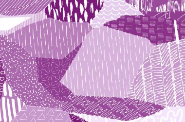 Soyut siyah konturlar, el vektör desen çizdi. Geometrik tarzı Retro soyut desen. Soyut çok renkli geometrik desen.