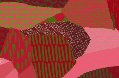 Soyut siyah konturlar, el vektör desen çizdi. Geometrik tarzı Retro soyut desen. Soyut çok renkli geometrik desen.