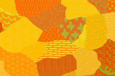 Soyut siyah konturlar, el vektör desen çizdi. Geometrik tarzı Retro soyut desen. Soyut çok renkli geometrik desen.