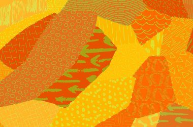 Soyut siyah konturlar, el vektör desen çizdi. Geometrik tarzı Retro soyut desen. Soyut çok renkli geometrik desen.