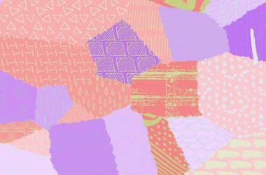 Soyut siyah konturlar, el vektör desen çizdi. Geometrik tarzı Retro soyut desen. Soyut çok renkli geometrik desen.