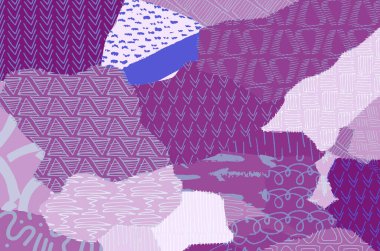 Soyut siyah konturlar, el vektör desen çizdi. Geometrik tarzı Retro soyut desen. Soyut çok renkli geometrik desen.