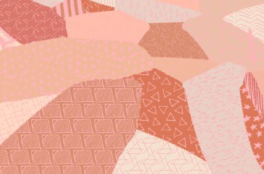 Soyut siyah konturlar, el vektör desen çizdi. Geometrik tarzı Retro soyut desen. Soyut çok renkli geometrik desen.