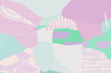 Soyut siyah konturlar, el vektör desen çizdi. Geometrik tarzı Retro soyut desen. Soyut çok renkli geometrik desen.