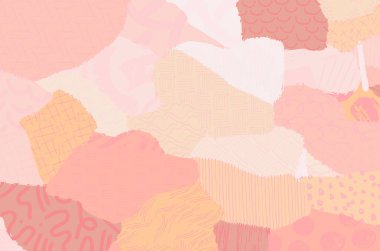 Soyut siyah konturlar, el vektör desen çizdi. Geometrik tarzı Retro soyut desen. Soyut çok renkli geometrik desen.