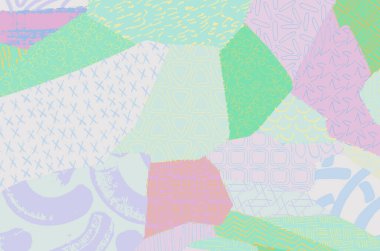 Soyut siyah konturlar, el vektör desen çizdi. Geometrik tarzı Retro soyut desen. Soyut çok renkli geometrik desen.