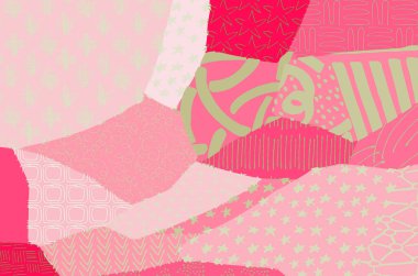 Soyut siyah konturlar, el vektör desen çizdi. Geometrik tarzı Retro soyut desen. Soyut çok renkli geometrik desen.