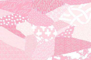 Soyut siyah konturlar, el vektör desen çizdi. Geometrik tarzı Retro soyut desen. Soyut çok renkli geometrik desen.