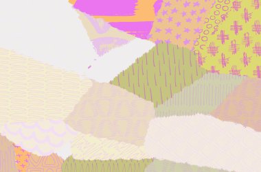 Soyut siyah konturlar, el vektör desen çizdi. Geometrik tarzı Retro soyut desen. Soyut çok renkli geometrik desen.