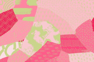 Soyut siyah konturlar, el vektör desen çizdi. Geometrik tarzı Retro soyut desen. Soyut çok renkli geometrik desen.