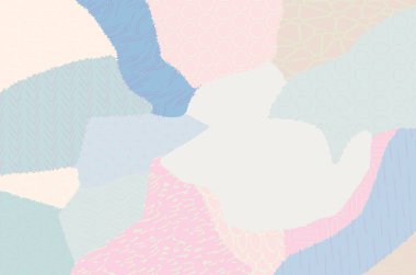 Soyut siyah konturlar, el vektör desen çizdi. Geometrik tarzı Retro soyut desen. Soyut çok renkli geometrik desen.