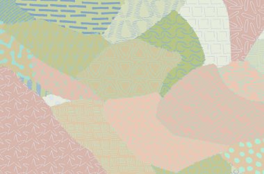 Soyut siyah konturlar, el vektör desen çizdi. Geometrik tarzı Retro soyut desen. Soyut çok renkli geometrik desen.