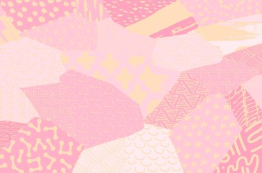 Soyut siyah konturlar, el vektör desen çizdi. Geometrik tarzı Retro soyut desen. Soyut çok renkli geometrik desen.