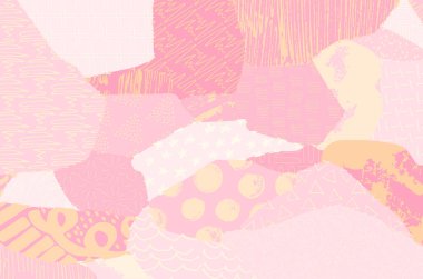 Soyut siyah konturlar, el vektör desen çizdi. Geometrik tarzı Retro soyut desen. Soyut çok renkli geometrik desen.