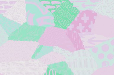 Soyut siyah konturlar, el vektör desen çizdi. Geometrik tarzı Retro soyut desen. Soyut çok renkli geometrik desen.