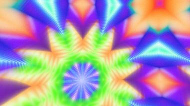 Yumuşak Grain desenli soyut Radyasyon Patlaması, Psikedelik Biçimli Simetrik Parıltı Şablonu, İnce Gürültülü Dairesel Abstrakt, Gradyan Akımlı Kaleydoskopik Yıldız Patlaması