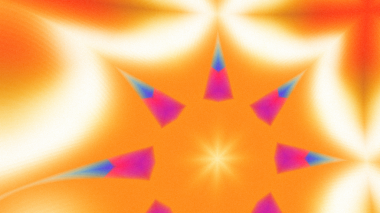 Yumuşak Grain desenli soyut Radyasyon Patlaması, Psikedelik Biçimli Simetrik Parıltı Şablonu, İnce Gürültülü Dairesel Abstrakt, Gradyan Akımlı Kaleydoskopik Yıldız Patlaması