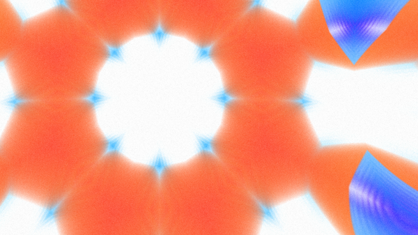 Yumuşak Grain desenli soyut Radyasyon Patlaması, Psikedelik Biçimli Simetrik Parıltı Şablonu, İnce Gürültülü Dairesel Abstrakt, Gradyan Akımlı Kaleydoskopik Yıldız Patlaması