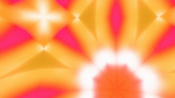 Yumuşak Grain desenli soyut Radyasyon Patlaması, Psikedelik Biçimli Simetrik Parıltı Şablonu, İnce Gürültülü Dairesel Abstrakt, Gradyan Akımlı Kaleydoskopik Yıldız Patlaması