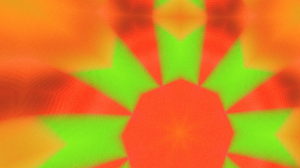 Yumuşak Grain desenli soyut Radyasyon Patlaması, Psikedelik Biçimli Simetrik Parıltı Şablonu, İnce Gürültülü Dairesel Abstrakt, Gradyan Akımlı Kaleydoskopik Yıldız Patlaması