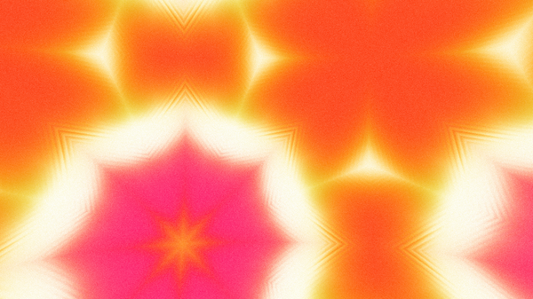 Yumuşak Grain desenli soyut Radyasyon Patlaması, Psikedelik Biçimli Simetrik Parıltı Şablonu, İnce Gürültülü Dairesel Abstrakt, Gradyan Akımlı Kaleydoskopik Yıldız Patlaması