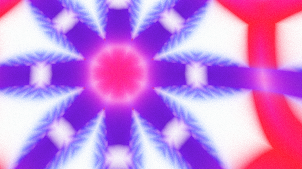 Yumuşak Grain desenli soyut Radyasyon Patlaması, Psikedelik Biçimli Simetrik Parıltı Şablonu, İnce Gürültülü Dairesel Abstrakt, Gradyan Akımlı Kaleydoskopik Yıldız Patlaması