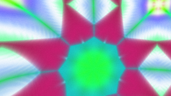 Yumuşak Grain desenli soyut Radyasyon Patlaması, Psikedelik Biçimli Simetrik Parıltı Şablonu, İnce Gürültülü Dairesel Abstrakt, Gradyan Akımlı Kaleydoskopik Yıldız Patlaması