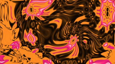 Organik Akış ile Akışkan Mermer Doku, Dalgalı Yapısı ile Soyut Sıvı Desen, Yumuşak Dönüşümlü Erimiş Yüzey Tasarımı, Mermer Efektli Psikedelik Girdap Dokuları