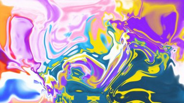 Organik Akış ile Akışkan Mermer Doku, Dalgalı Yapısı ile Soyut Sıvı Desen, Yumuşak Dönüşümlü Erimiş Yüzey Tasarımı, Mermer Efektli Psikedelik Girdap Dokuları