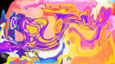 Organik Akış ile Akışkan Mermer Doku, Dalgalı Yapısı ile Soyut Sıvı Desen, Yumuşak Dönüşümlü Erimiş Yüzey Tasarımı, Mermer Efektli Psikedelik Girdap Dokuları